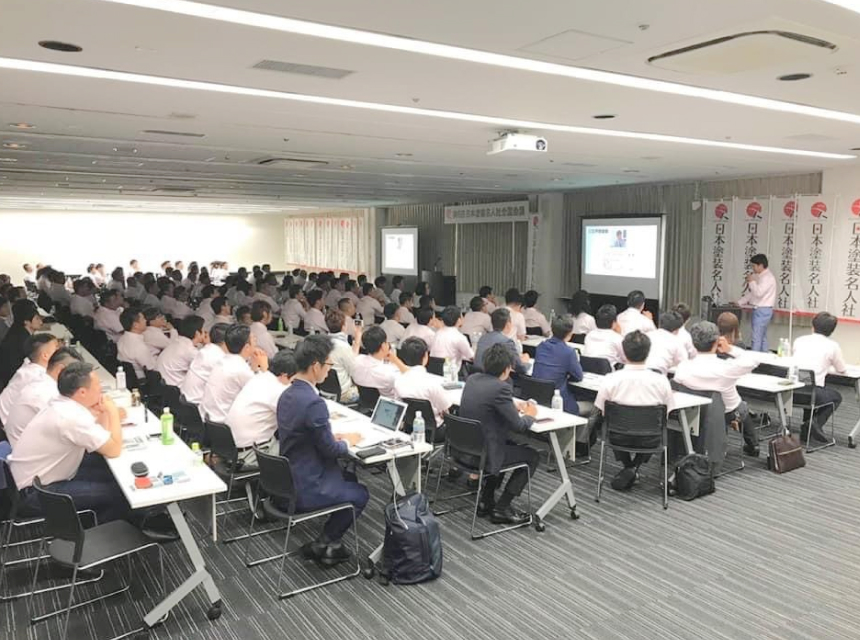 日本塗装名人社でのセミナーの様子